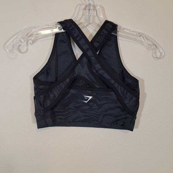 Gymshark Women's Camouflage Adapt Seamless Sports Bra Criss-Cross Back SZ Small - Picture 5 of 8